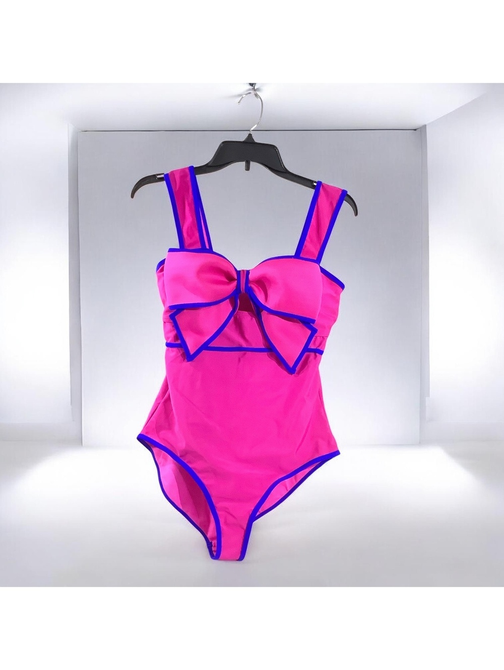 NWOT FLAXMAKER One Piece Bow-tie Cutout Tummy Control Swimsuit, Large (8-10) - Picture 6 of 7